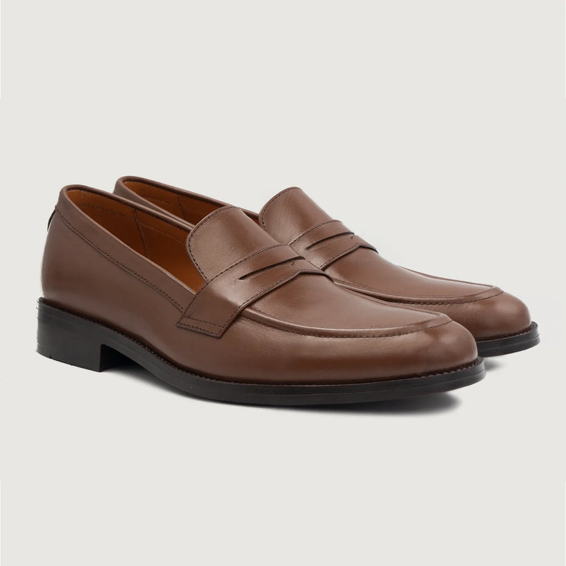 Baxton Braun Leather Loafers für Herren