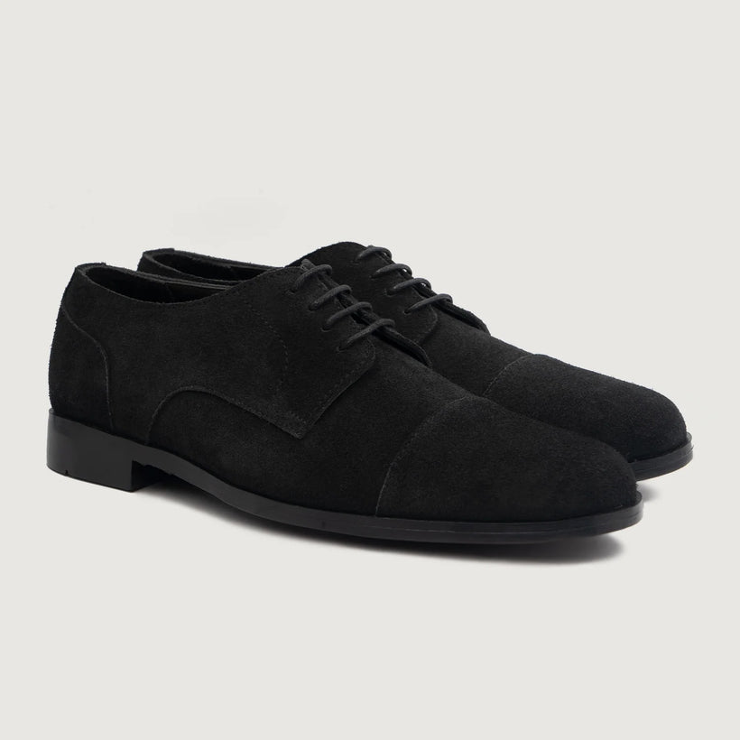 Attorney Derby Schwarz Suede Leather Shoes für Herren