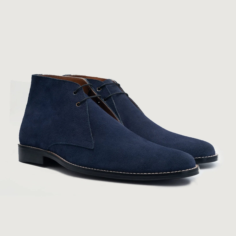 Corry Chukka Midnight Blau Suede Lederstiefel für Herren