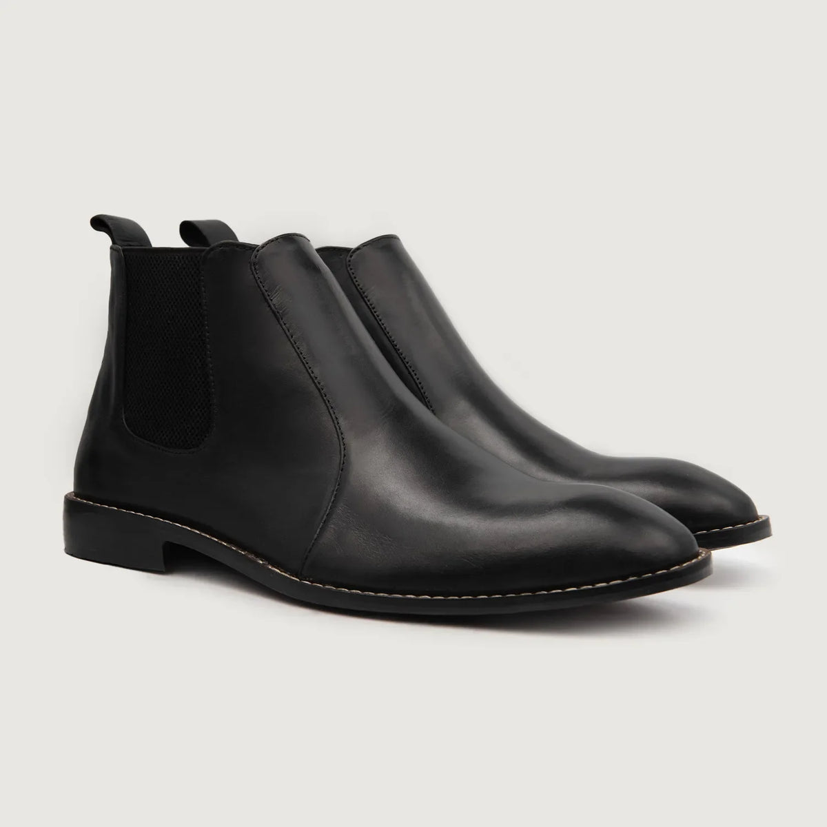 Clarkson Chelsea Schwarz Lederstiefel für Herren For Men in schwarzem Rindleder - Seitenansicht | Online Kaufen