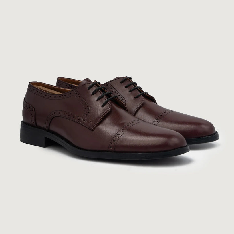 Dirk Brogues Derby Kastanienbraun Leather Shoes für Herren