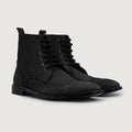 Duster Brogues Derby Schwarz Nubuck Lederstiefel für Herren