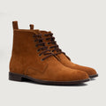 Knight Derby Braun Suede Lederstiefel für Herren