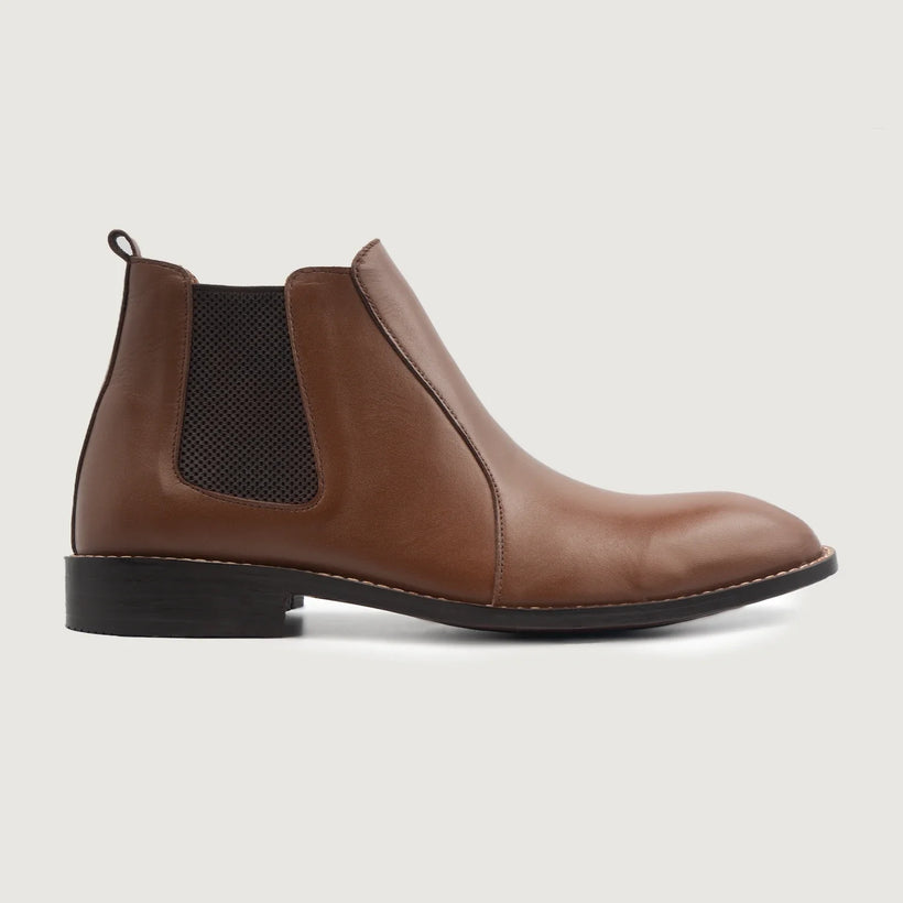 Clarkson Chelsea Braun Leather Boots für Herren