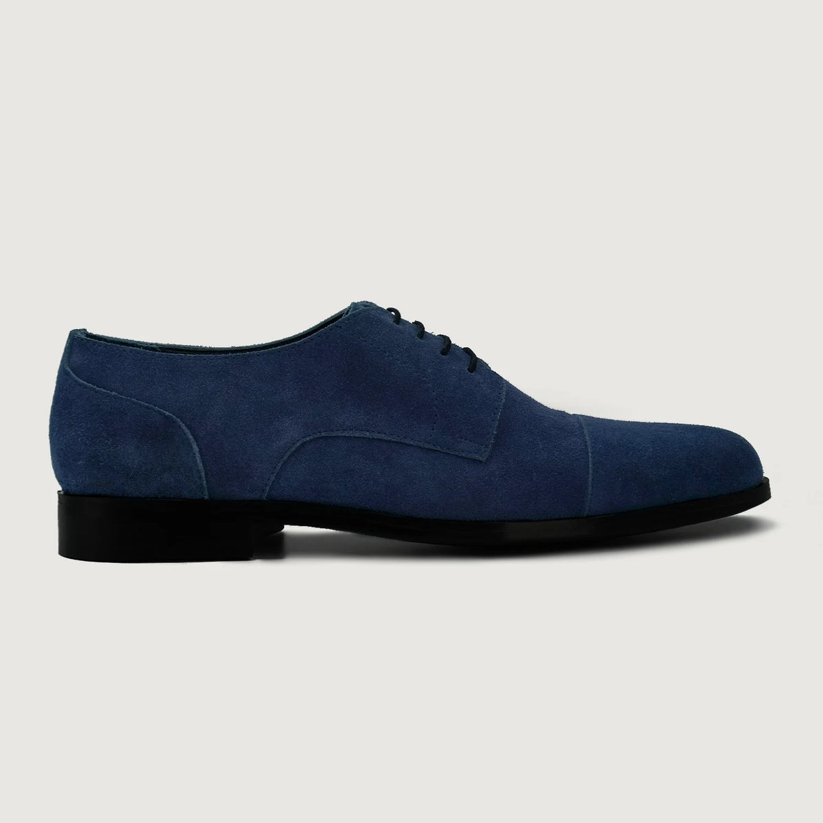 Midnight Blue Goatskin Suede Leather Shoes - Rahmengenähte Goodyear-Welt-Konstruktion & vordere Zehenkappe