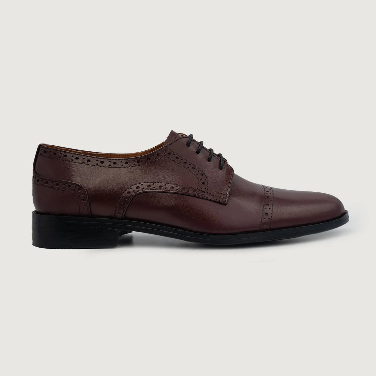 Maroon Full-Grain leather Shoes - Rahmengenähte Goodyear-Welt-Konstruktion & vordere Zehenkappe