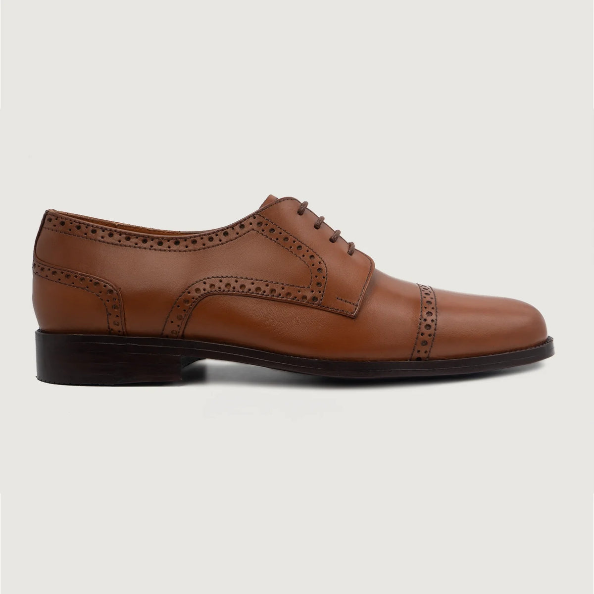 Tan Full-Grain leather Shoes - Rahmengenähte Goodyear-Welt-Konstruktion & vordere Zehenkappe