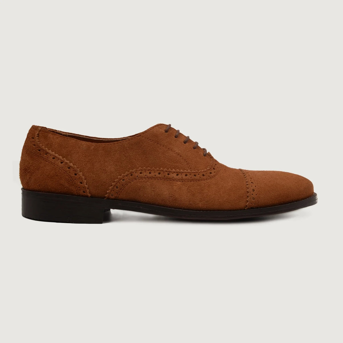 Brown Goatskin Suede Leather Shoes - Rahmengenähte Goodyear-Welt-Konstruktion & vordere Zehenkappe