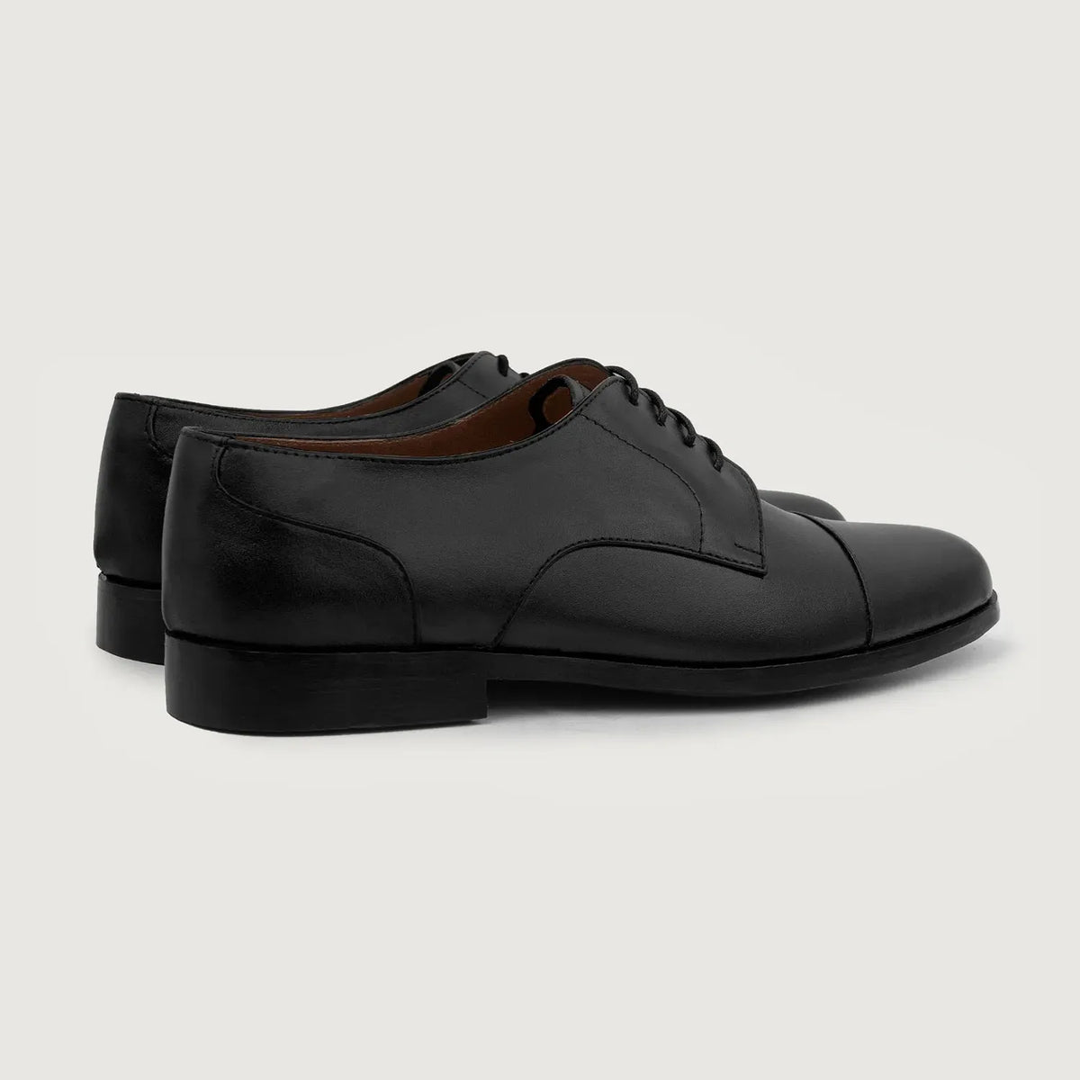 Attorney Schwarze Derby-Lederschuhe für Herren For Men - Verstärkte Fersenkappe & präzise Doppelnaht