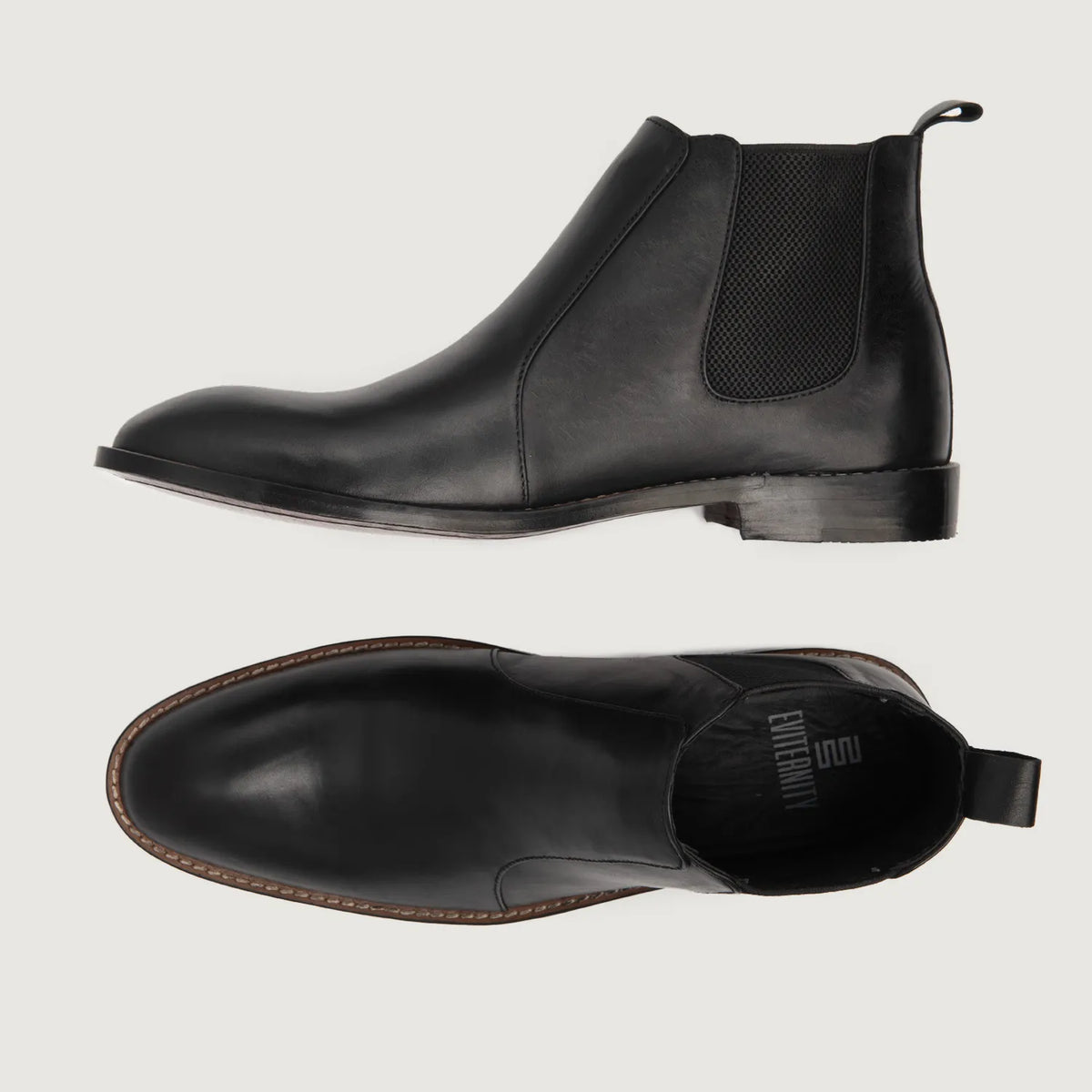 Clarkson Chelsea Schwarz Lederstiefel für Herren For Men - Verstärkte Fersenkappe & präzise Doppelnaht