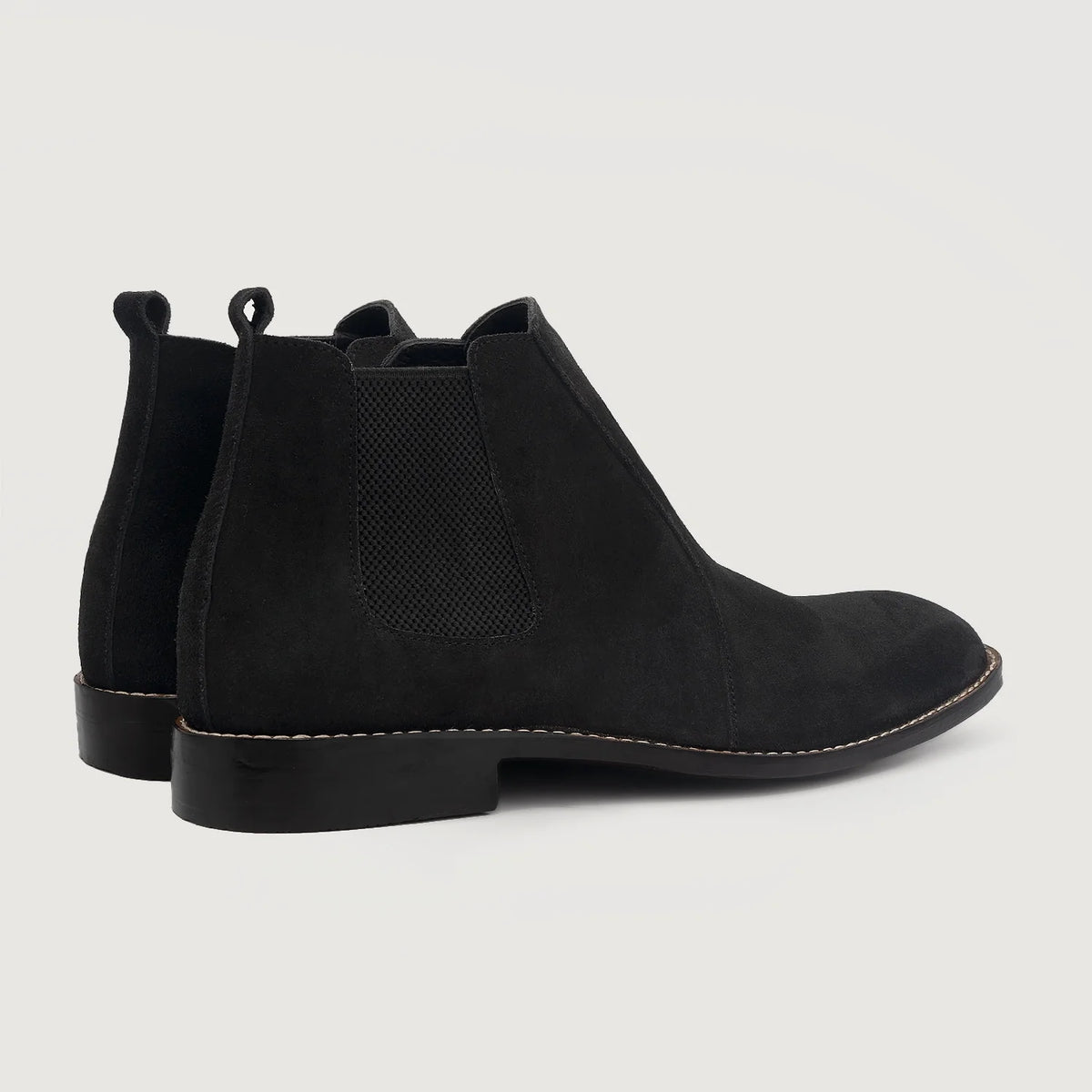 Clarkson Chelsea Schwarz Suede Lederstiefel für Herren For Men - Verstärkte Fersenkappe & präzise Doppelnaht