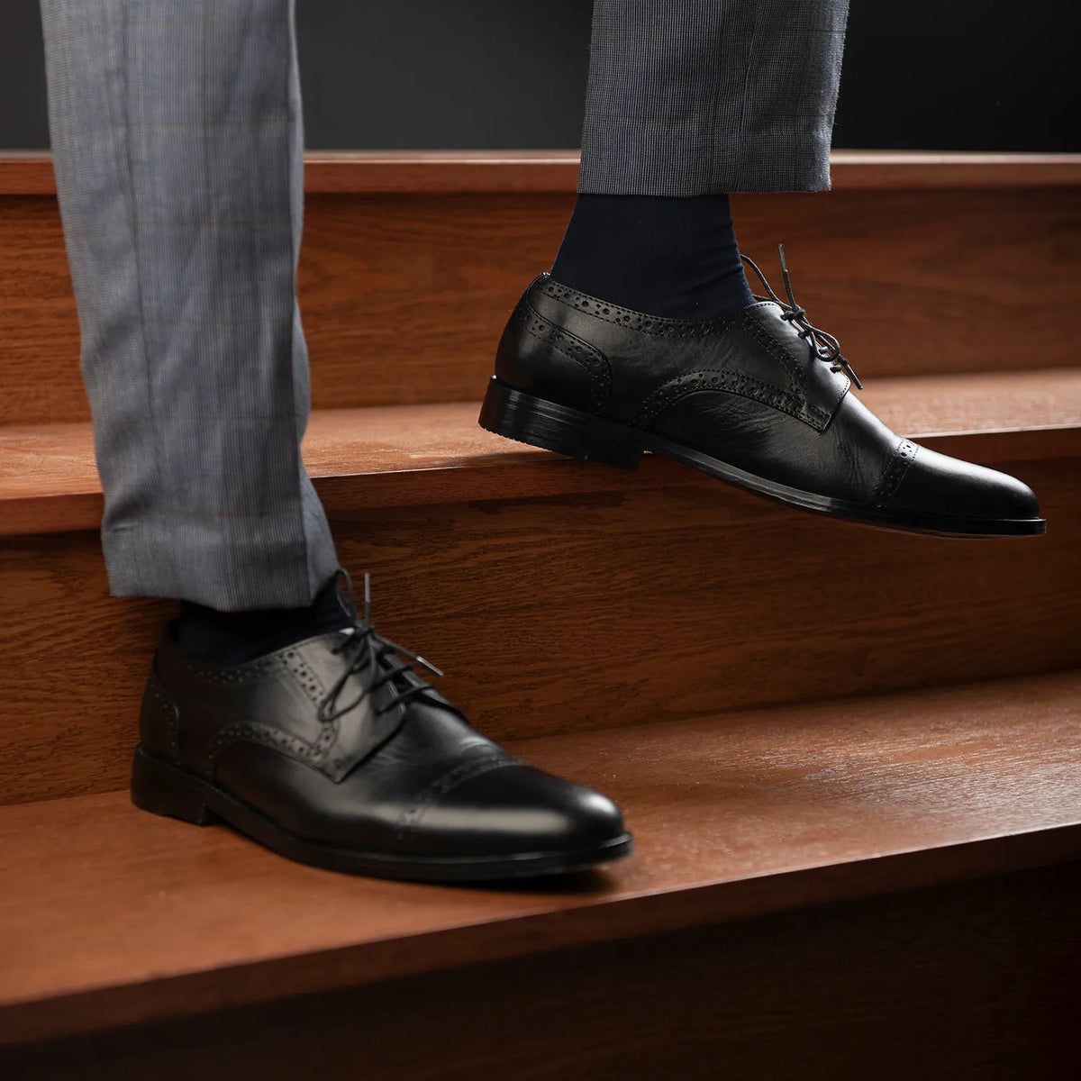 Orlaven Dirk Brogues Schwarze Derby-Lederschuhe für Herren footwear image 9