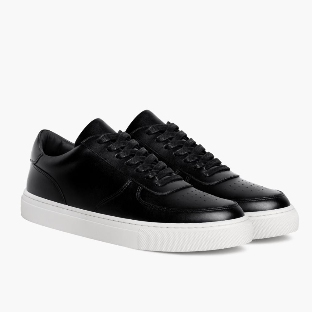 Court Schwarz Leder-Sneaker für Herren in schwarzem Rindleder - Seitenansicht | Online Kaufen