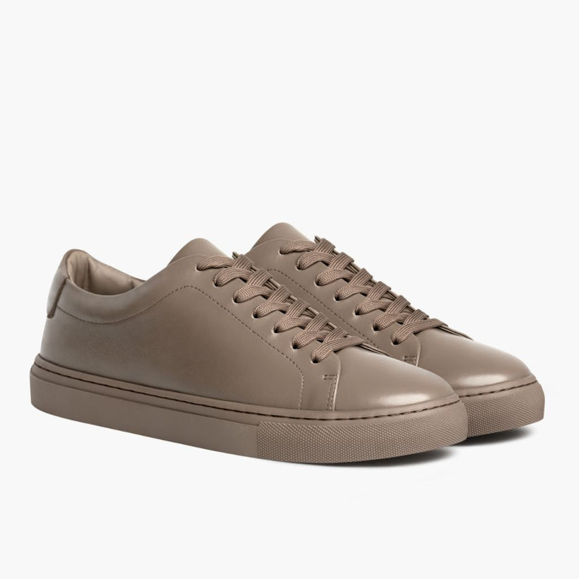 Encore Taupe Leder-Sneaker für Herren