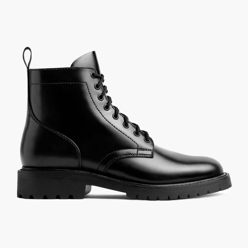 Hero Schwarz Lederstiefel für Herren
