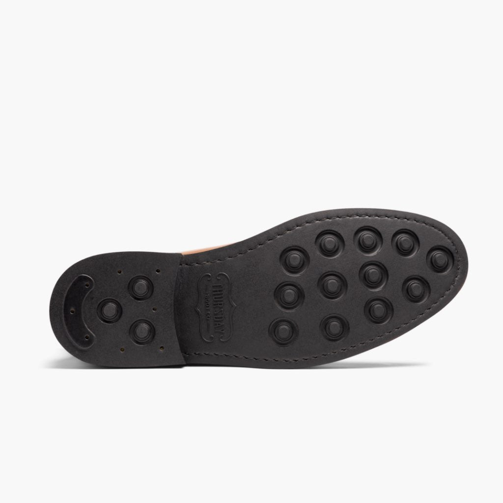 High-Traction Rubber Outsole & Lug Tread Pattern on Duke Brandy-Braun Lederstiefel für Herren