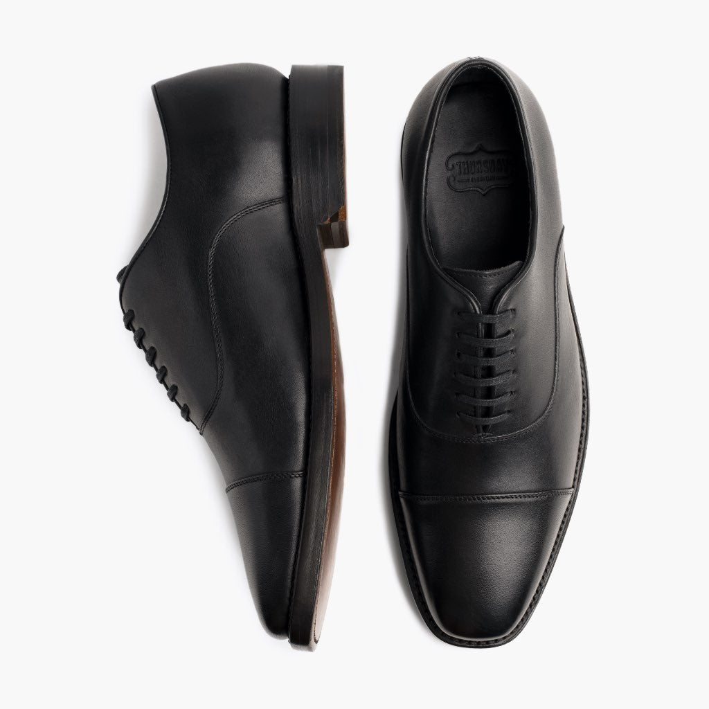 Executive Schwarz Leder-Sneaker für Herren - Verstärkte Fersenkappe & präzise Doppelnaht