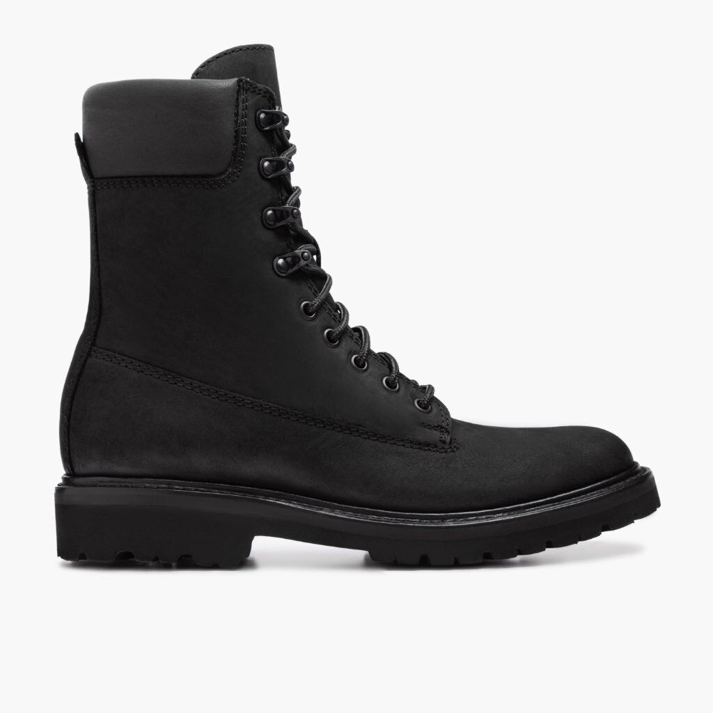 Black Full-Grain leather Boots - Rahmengenähte Goodyear-Welt-Konstruktion & vordere Zehenkappe