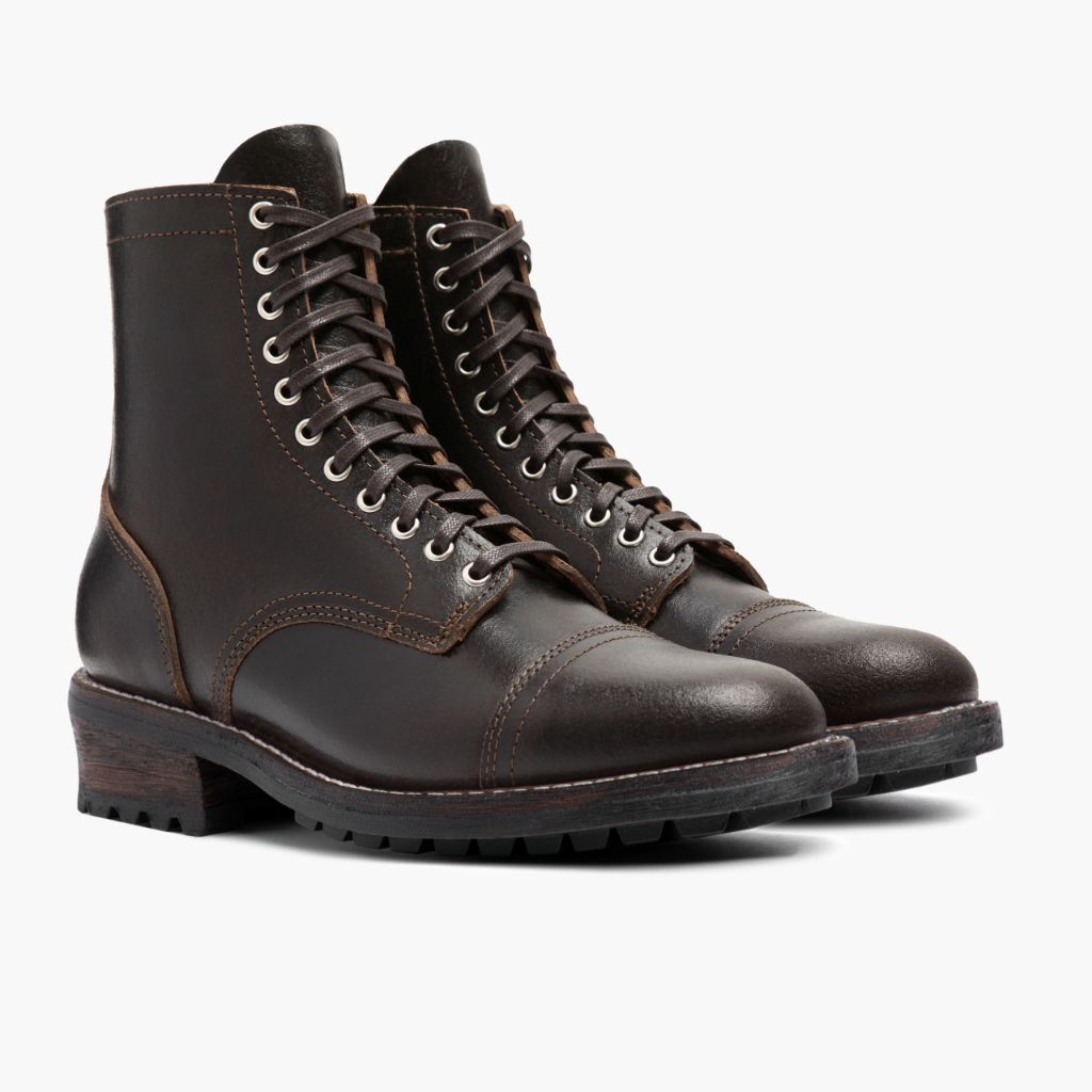 Logger Waxed Cacao Lederstiefel für Herren in Classic Full-Grain Leather - Seitenansicht | Online Kaufen