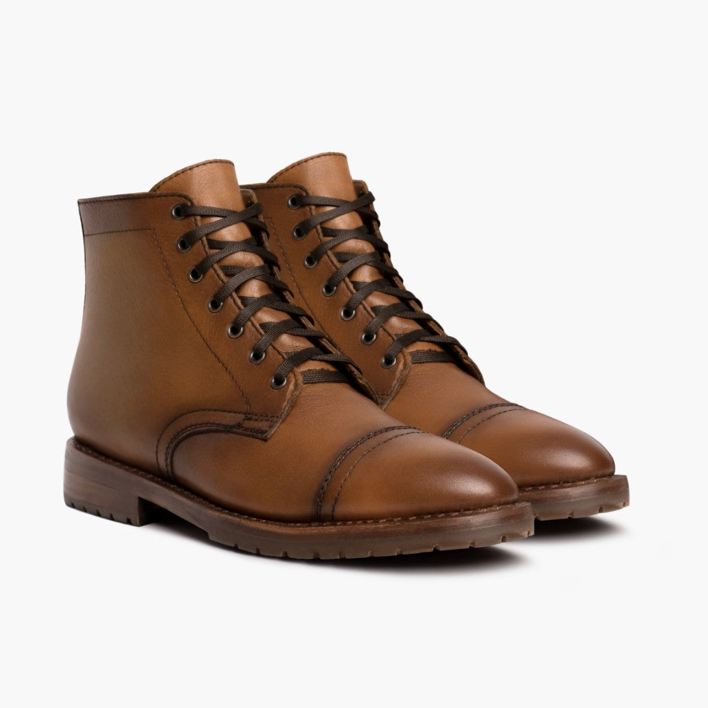 Major Cuero Lederstiefel für Herren - Verstärkte Fersenkappe & präzise Doppelnaht
