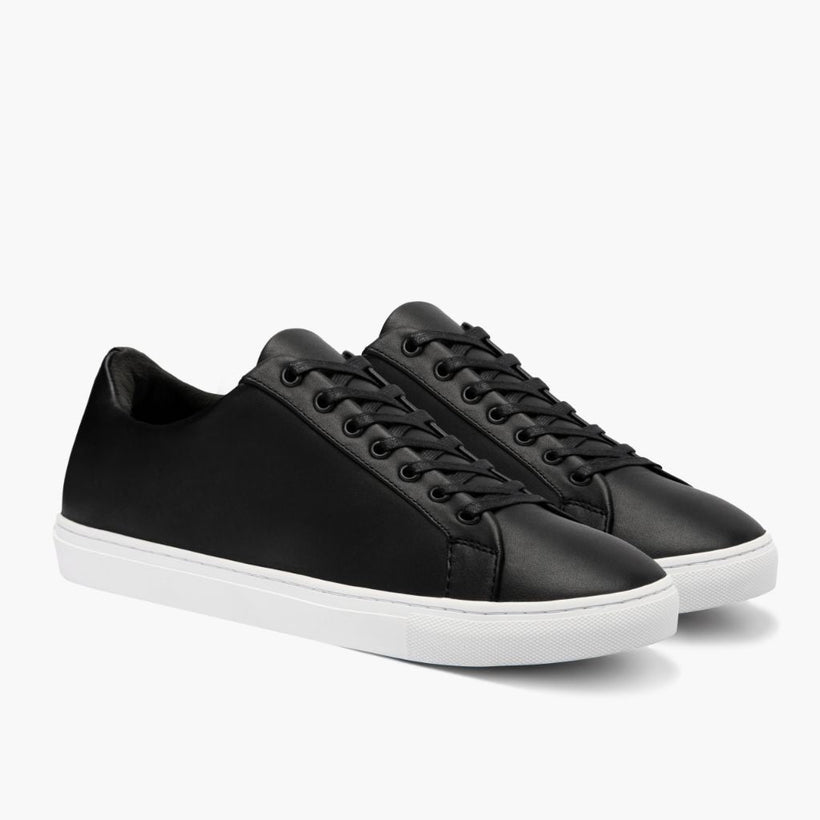 Premier Low Top Schwarz Leder-Sneaker für Herren