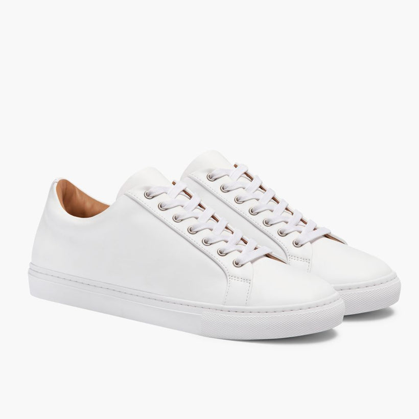 Premier Low Top Weiß Leder-Sneaker für Herren