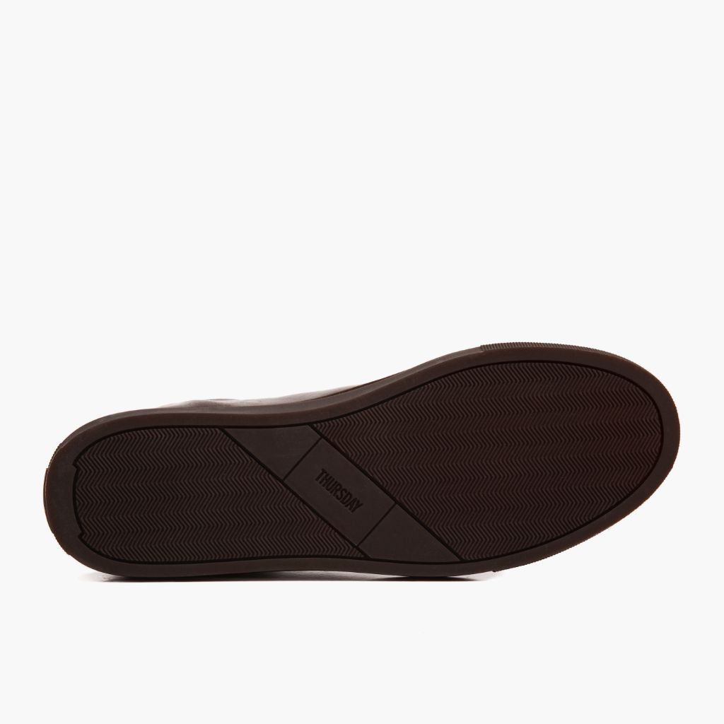 High-Traction Rubber Outsole & Lug Tread Pattern on Premier Low Top Alt-Englisch Braun Leder-Sneaker für Herren For Men