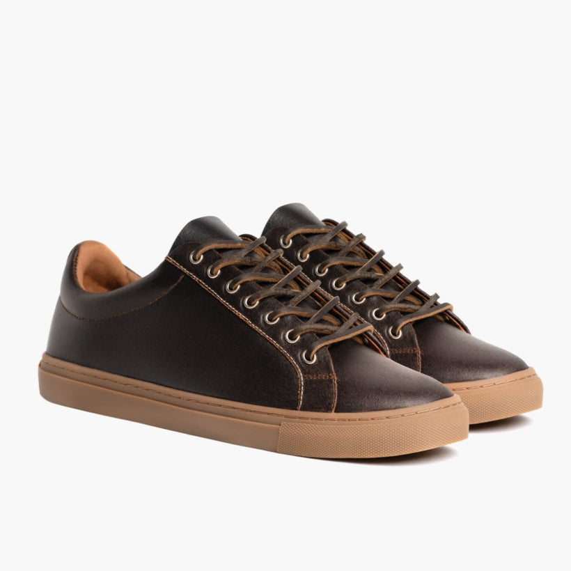 Premier Low Top Cacao Leder-Sneaker für Herren