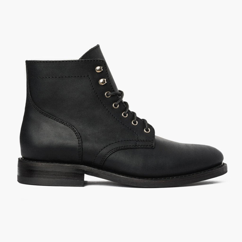 President Schwarz Matte Leather Boots für Herren