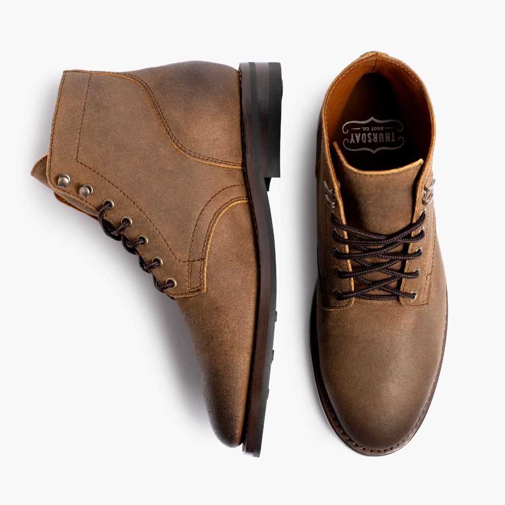 President Safari-Beige Lederstiefel für Herren For Men - Verstärkte Fersenkappe & präzise Doppelnaht