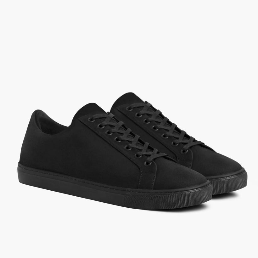 Premier Low Top Mattschwarz Leder-Sneaker für Herren