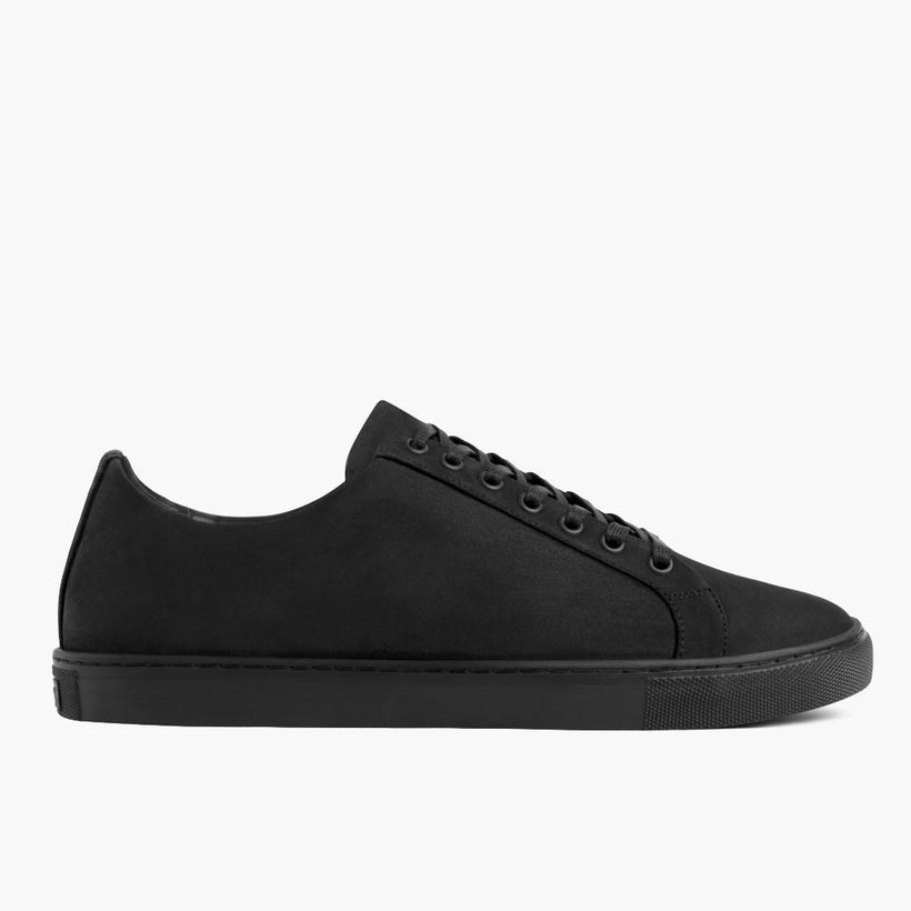 Premier Low Top Mattschwarz Leder-Sneaker für Herren