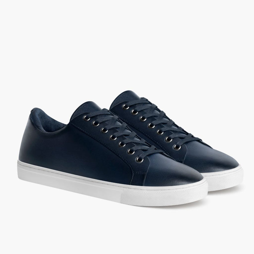 Premier Low Top Deep Blau Leder-Sneaker für Herren