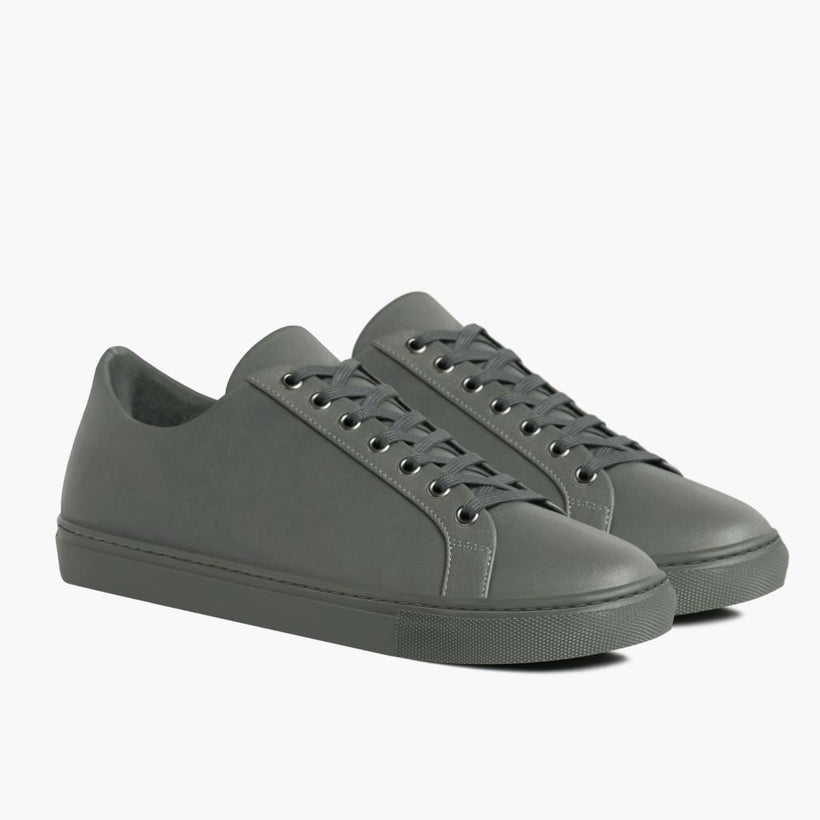 Premier Low Top Grau Leder-Sneaker für Herren