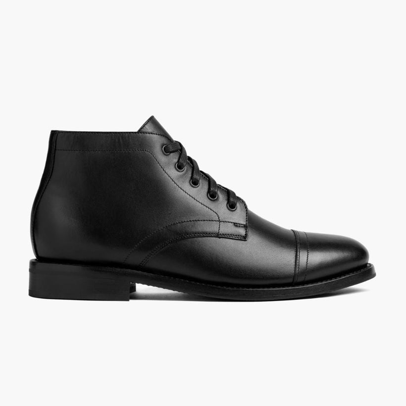 Cadet Schwarz Leather Boots für Herren