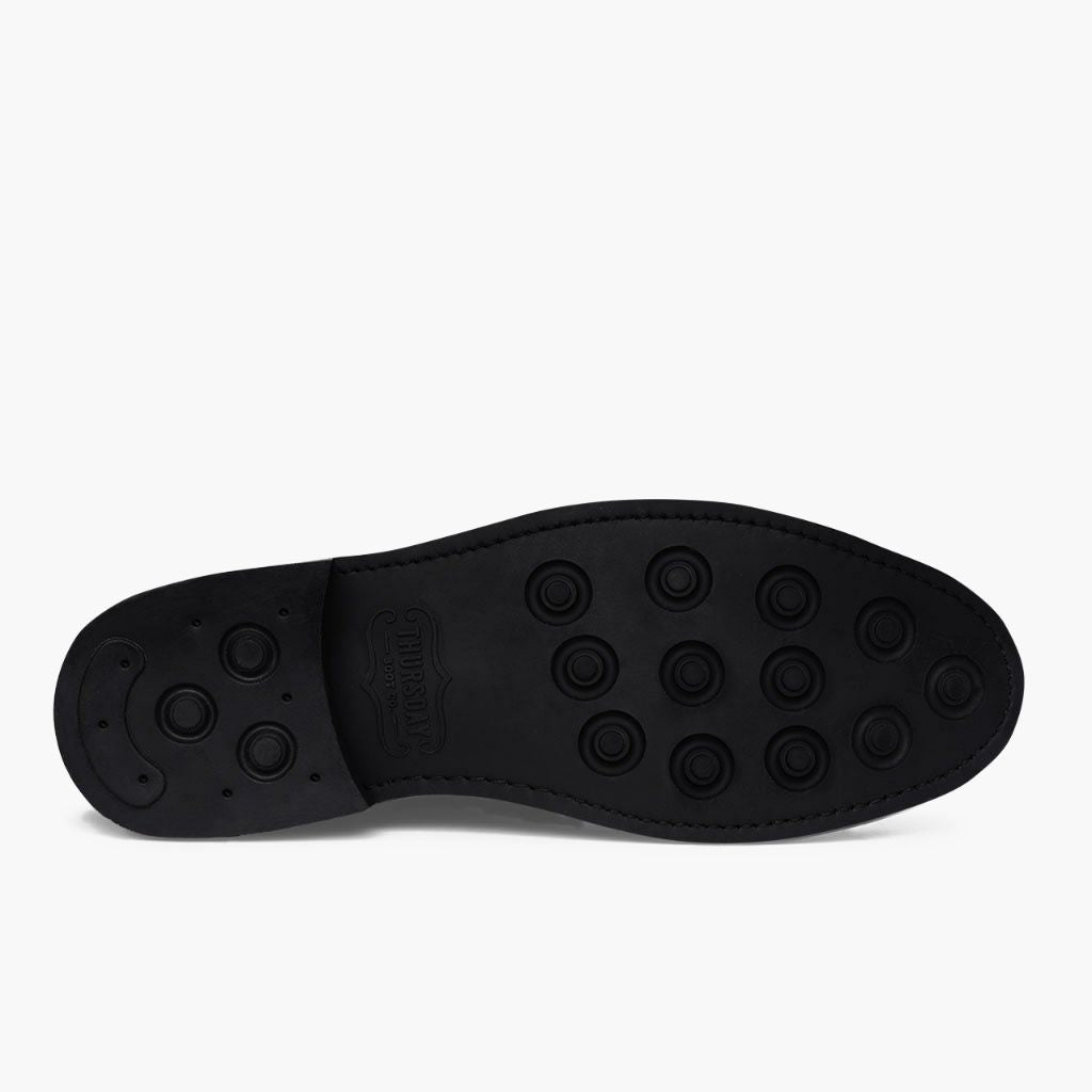 High-Traction Rubber Outsole & Lug Tread Pattern on Captain Canyon-Braun Lederstiefel für Herren