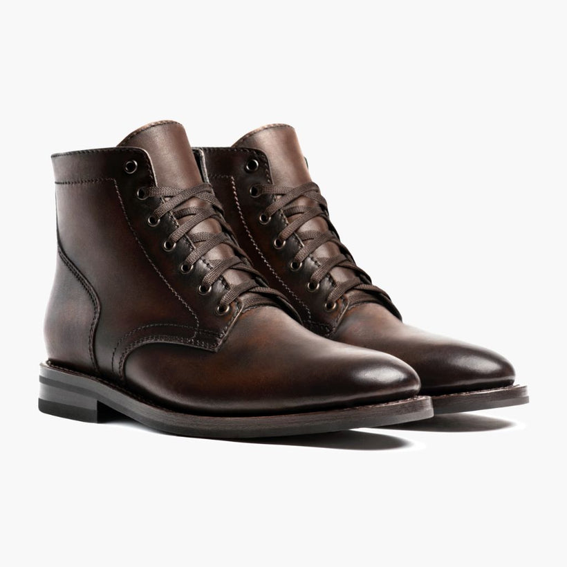 President Schwarz Coffee Leather Boots für Herren