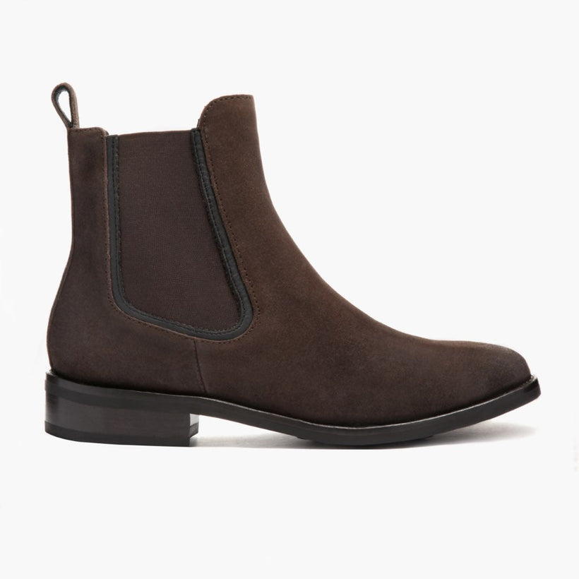 Duchess Dunkelbraun Suede Lederstiefel für Damen