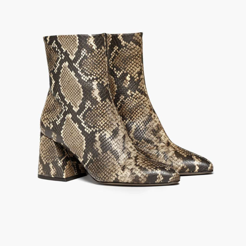 Heartbreaker Snake Print Lederstiefel für Damen