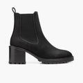 Knockout Mattschwarz Lederstiefel für Damen