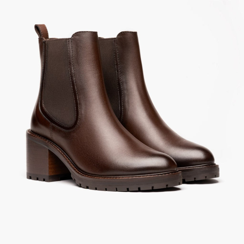 Knockout Chocolate Leather Boots für Damen
