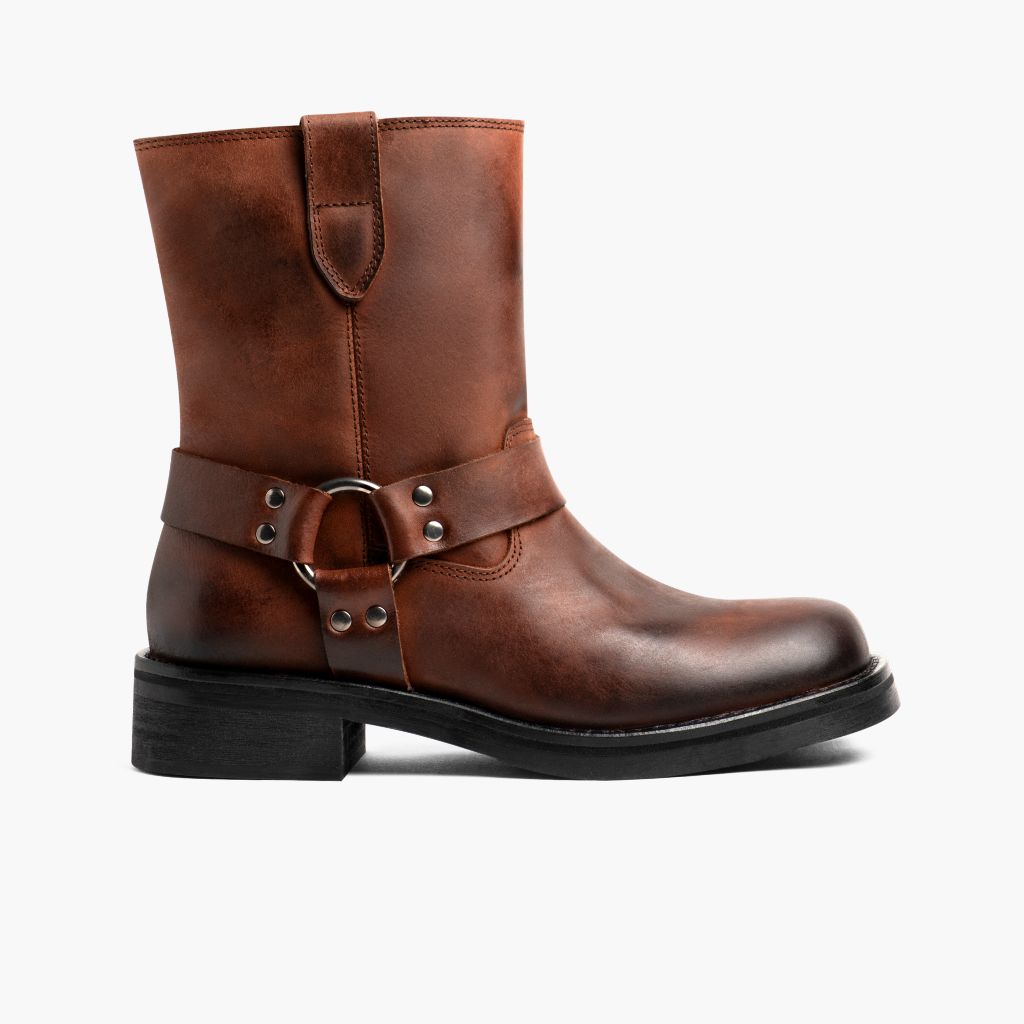 Outlaw Rust Braun Lederstiefel für Damen in Brown Full-Grain Leather - Seitenansicht | Online Kaufen