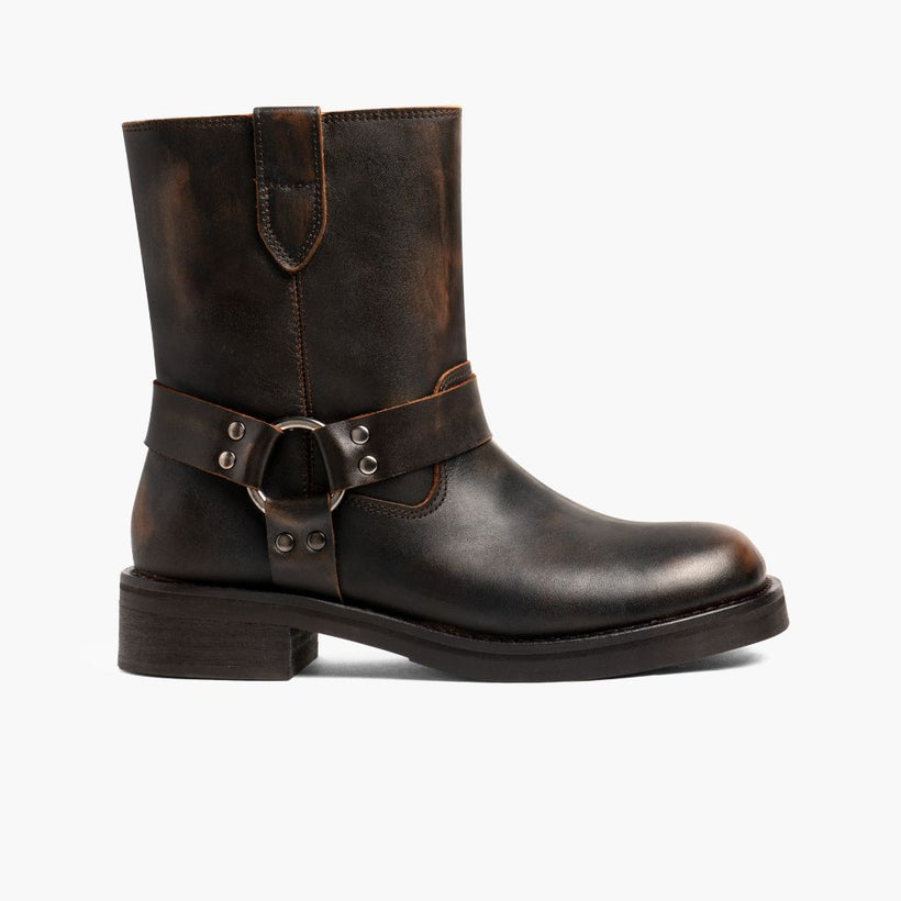 Outlaw Vintage Braun Leather Boots für Damen