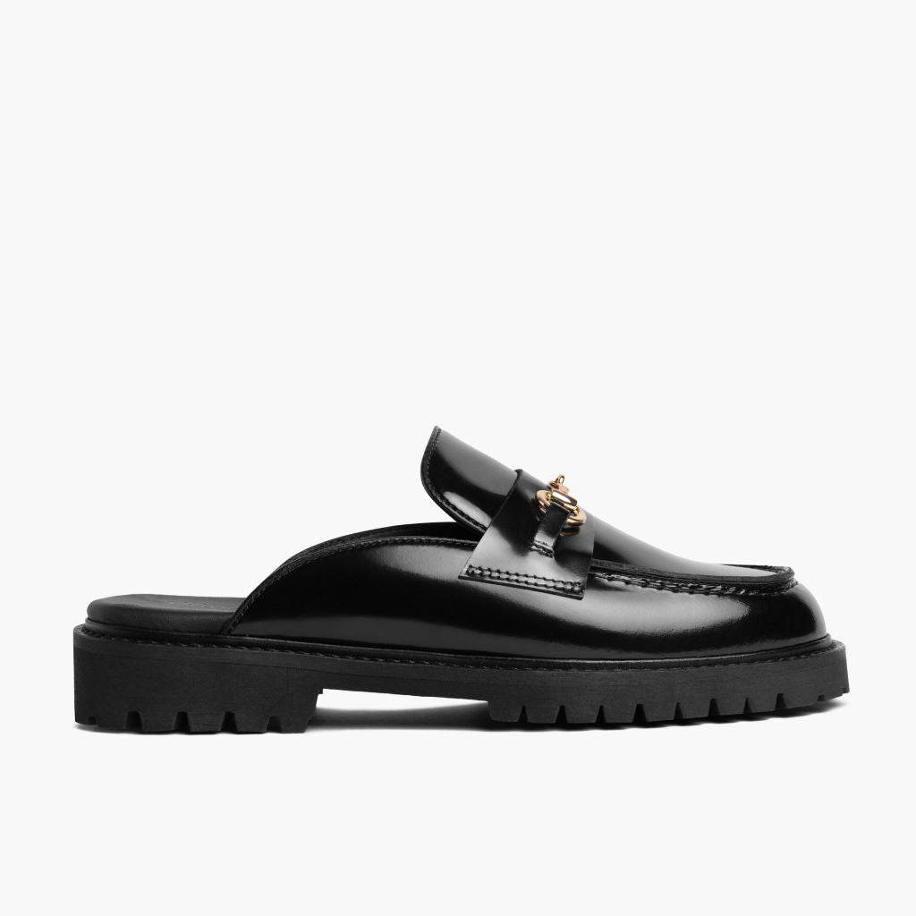 Black Full-Grain leather Loafers - Rahmengenähte Goodyear-Welt-Konstruktion & vordere Zehenkappe