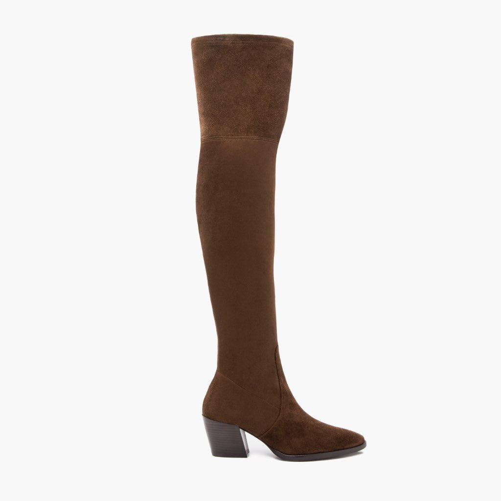Tempest Espresso Lederstiefel für Damen in Classic Full-Grain Leather - Seitenansicht | Online Kaufen
