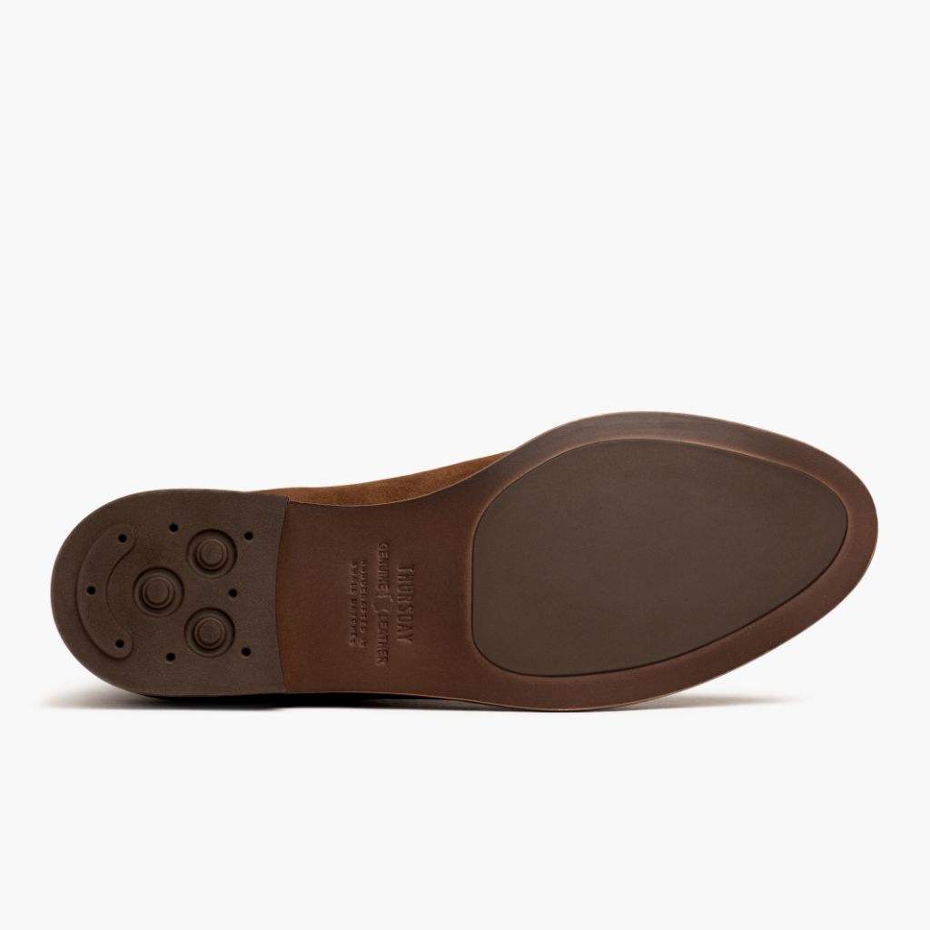 High-Traction Rubber Outsole & Lug Tread Pattern on Dreamer Zimtbraun Lederstiefel für Damen