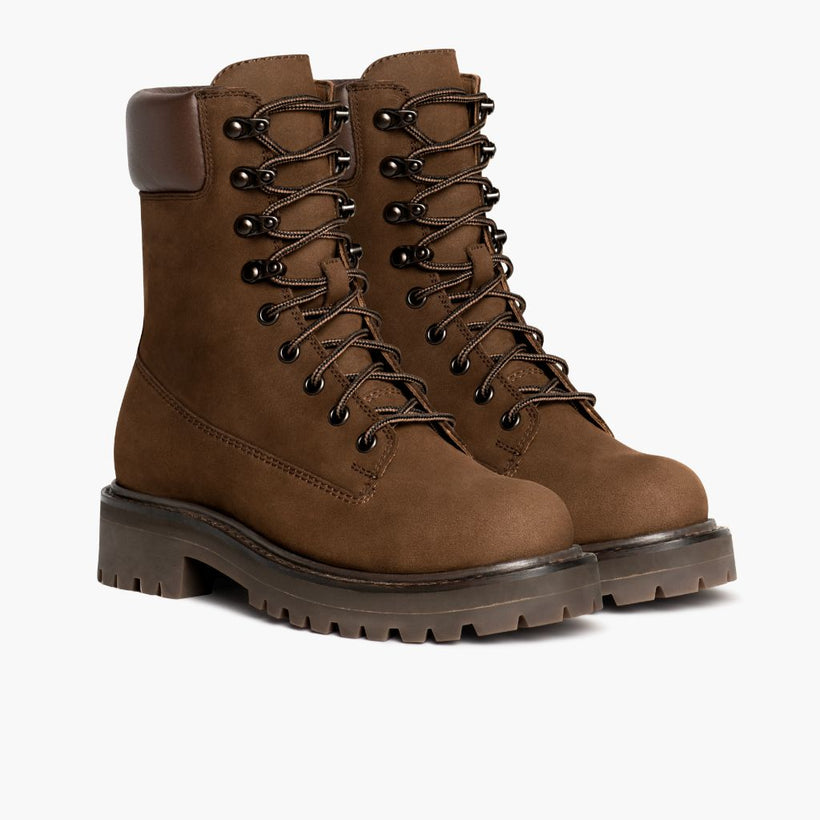 Explorer Hellbraun Matte Lederstiefel für Damen