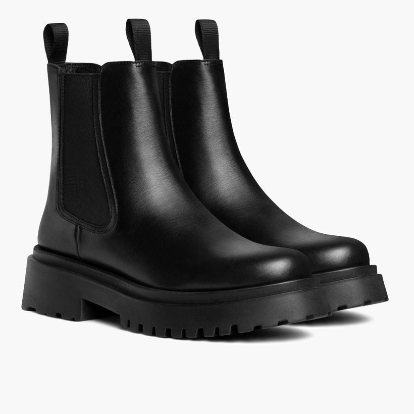 Legend Platform Schwarz Leather Boots für Damen