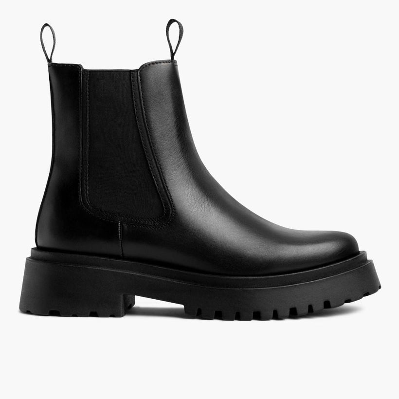 Legend Platform Schwarz Leather Boots für Damen