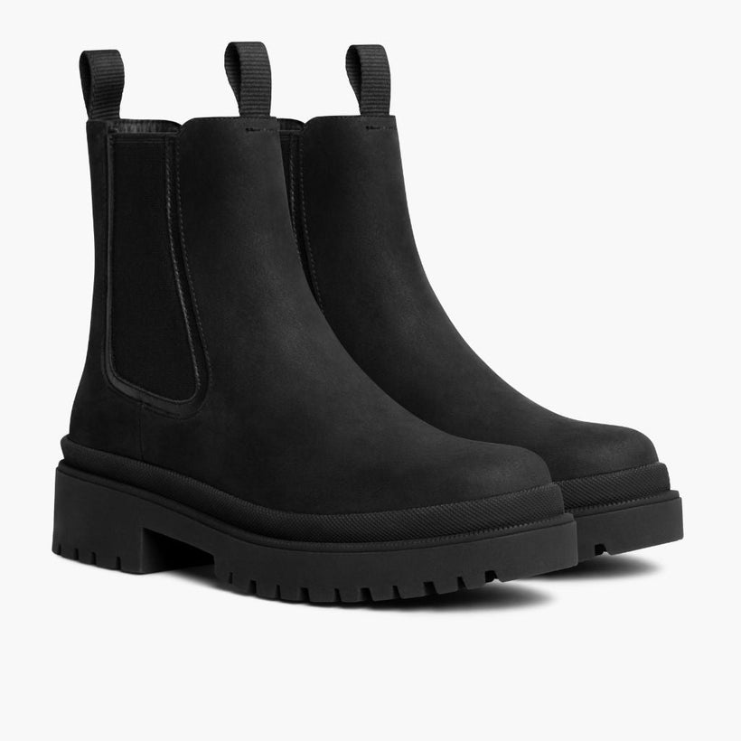 Legend Platform Schwarz Matte Leather Boots für Damen